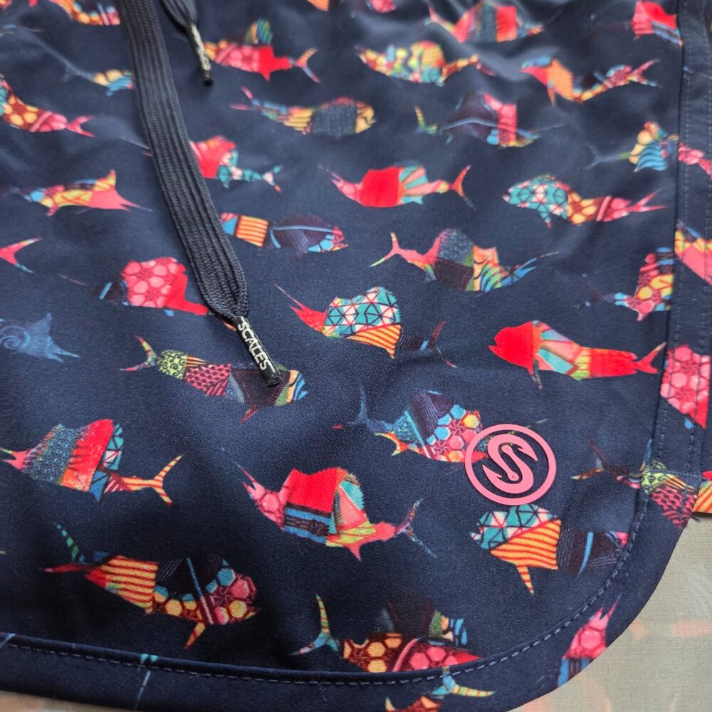 SCSLES Multi Colored Fish Shorts - Picture 5 of 9